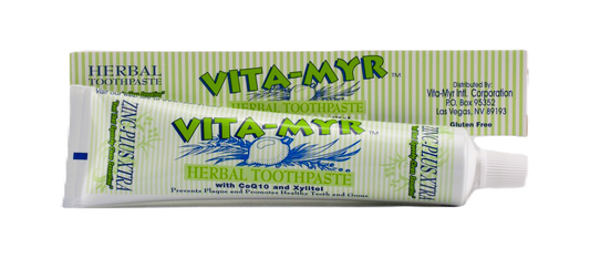 Vita-Myr Zinc+ Toothpaste,(5.4 Ounce Each), Sugar-Free, Fluoride-Free Made in USA.