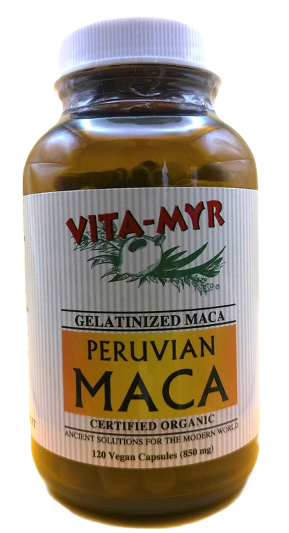 Vita-Myr Gelatinized Certified Organic Maca - Your Natural Energy Booster in a 3-Pack 120 caps