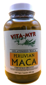 Vita-Myr Gelatinized Certified Organic Maca - Your Natural Energy Booster in a 3-Pack 120 caps