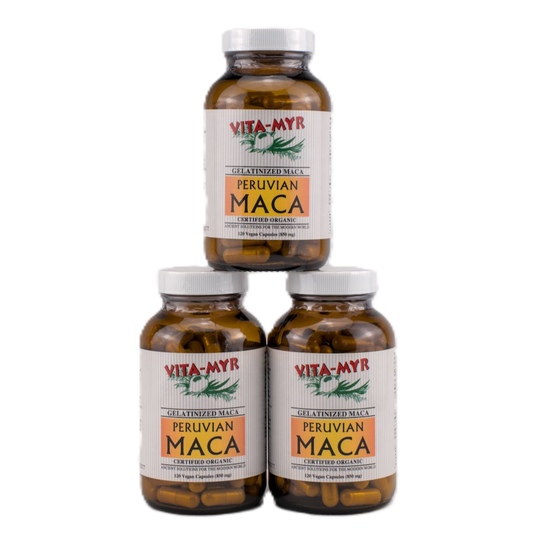 Vita-Myr Gelatinized Certified Organic Maca - 3-Pack of 120 caps