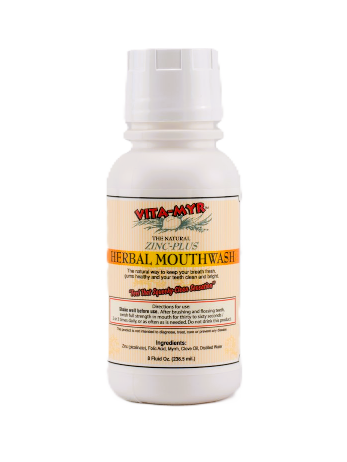 VITA-MYR  8 Ounce Mouthwash - Refreshing Herbal Formula for Complete Oral Hygiene