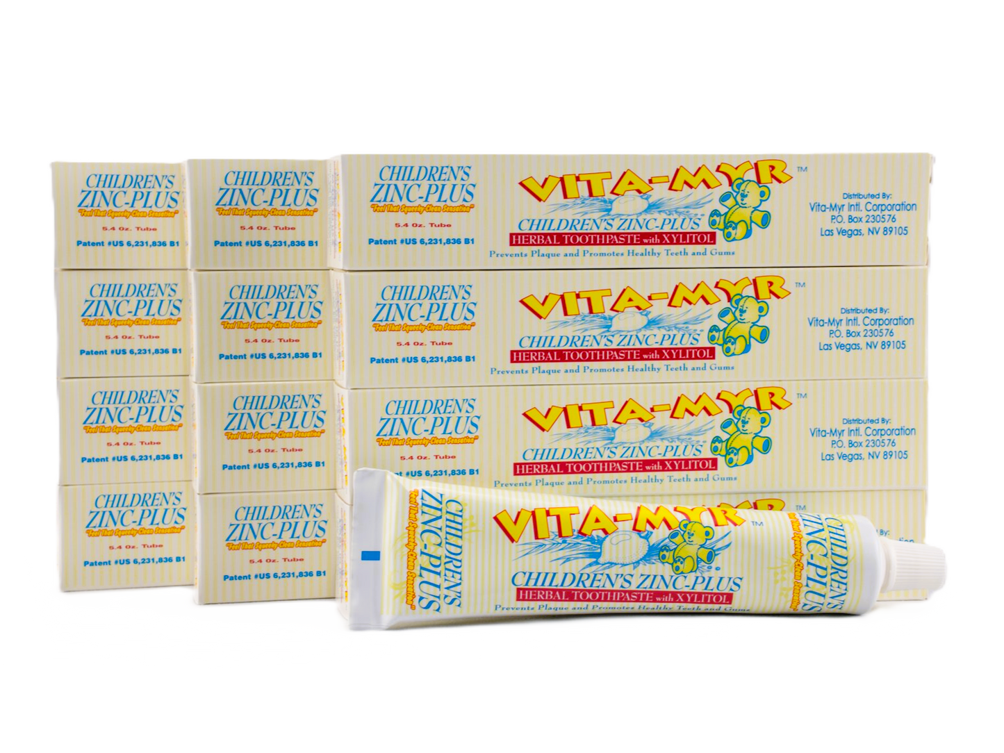 12 Pack Vita-Myr 5.4 oz Vita-Myr Children's Toothpaste w/ Orange Flavor