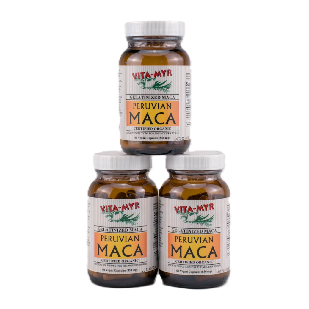 Vita-Myr Gelatinized Certified Organic Maca - 3-Pack of 60 Caps