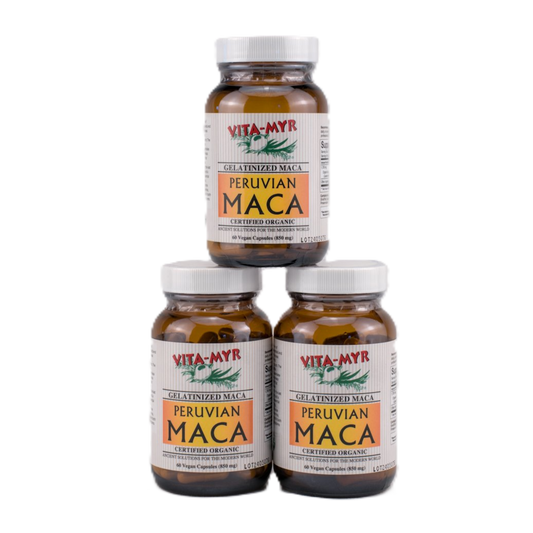 Vita-Myr Gelatinized Certified Organic Maca - 3-Pack of 60 Caps