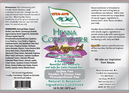 VITA-MYR Henna Conditioner - 16 Oz