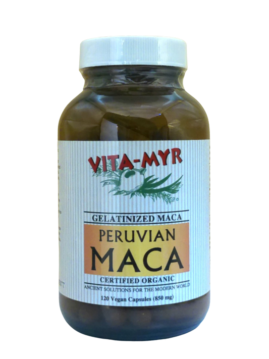 Vita-Myr Gelatinized Certified Organic Maca Capsules (120ct)