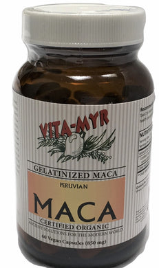 Vita-Myr Gelatinized Certified Organic Maca Capsules (60ct)
