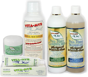 VITA-MYR Complete Hygiene Set - Tea Tree Shampoo/Conditioner, Mouthwash, Zinc+ XTRA Toothpaste, Aloe Vera Cream
