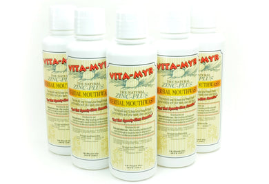 6 Pack VITA-MYR 16 Ounce Herbal Mouthwash