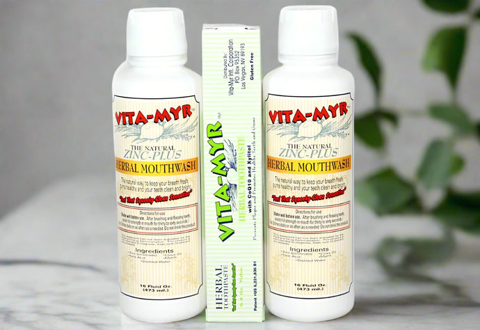 1 Vitamyr 5.4 oz. XTRA Toothpaste & 2 Vitamyr 16 oz.  Natural Mouthwash!